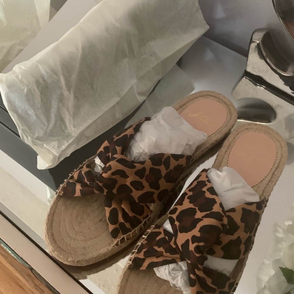 NWT J.Crew leopard espadrilles